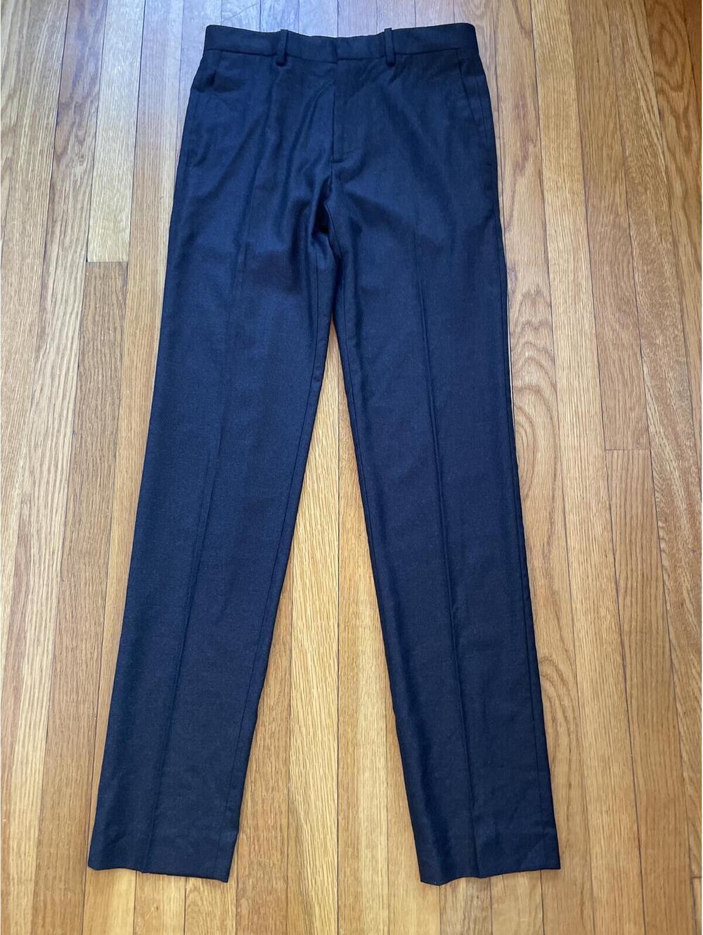 Theory Men's Dark Charcoal Gray Wool Dress Pant Trouser 29